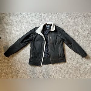 KUHL Brown Men’s Size Small Jacket Fleece Trim Coat PERFECT CONDITION